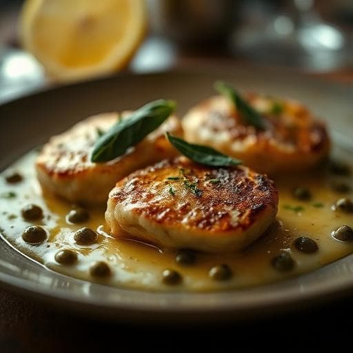 Veal Scallopini with Lemon‑Caper Sauce