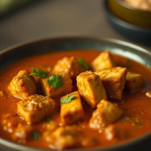 Vegan High‑Protein Butter “Chicken”