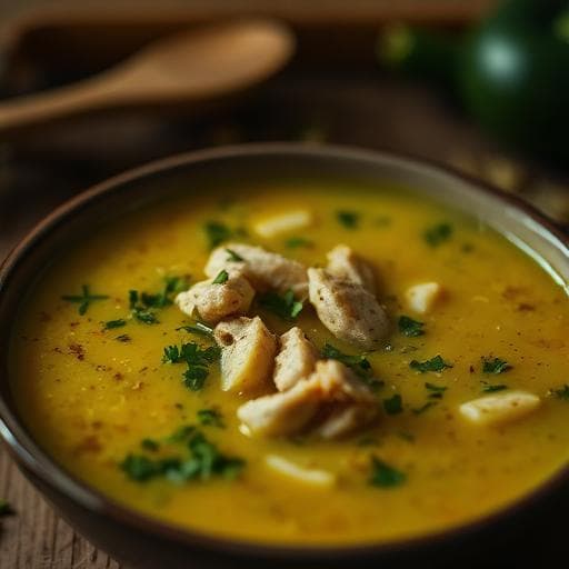 Spiced Zucchini Chicken Soup
