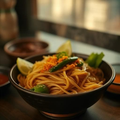 Nom Banh Chok with Added Protein