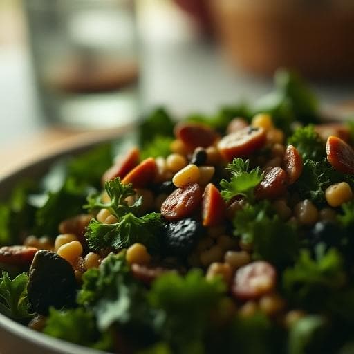 High-Protein Vegetarian Lentil & Kale Salad (8 servings)
