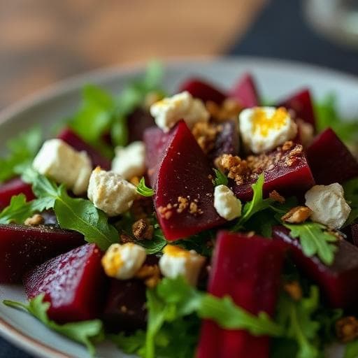 Smoky Roasted Beet & Goat Cheese Salad