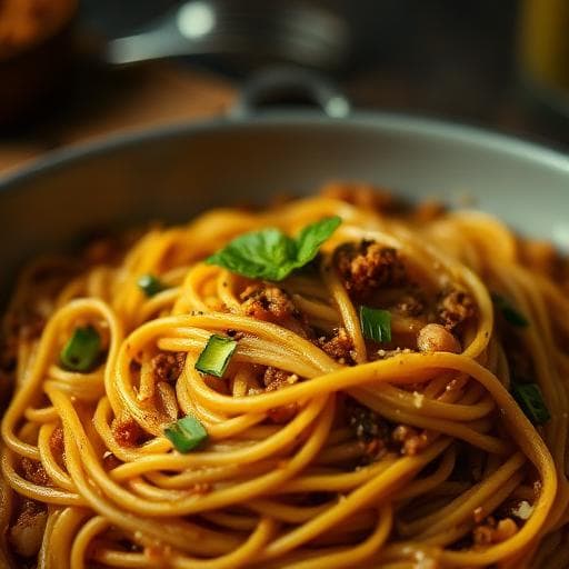 One-Pot Vegetarian Protein-Packed Spaghetti