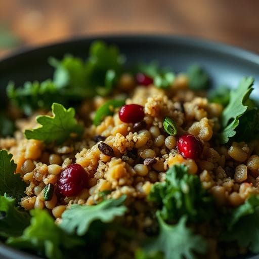 Hearty Broth‑Infused Lentil & Kale Salad with Quinoa