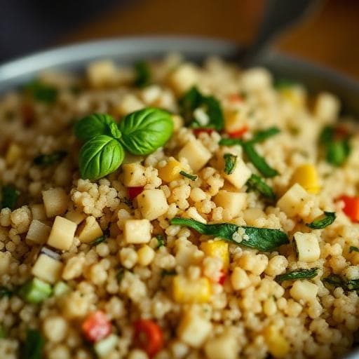Mediterranean Quinoa Salad with Basil