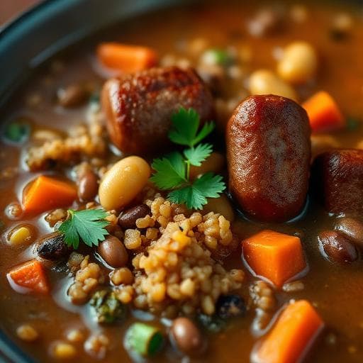 Hearty Sausage, Bean & Quinoa Stew