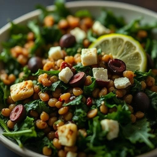Lime‑Infused Lentil & Kale Salad with Marinated Artichokes