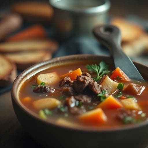 Rustic Beef & Garden Vegetable Minestrone
